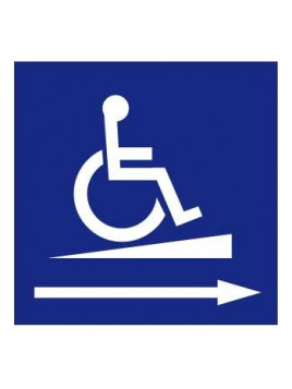Panneau Handicapé rampe droite