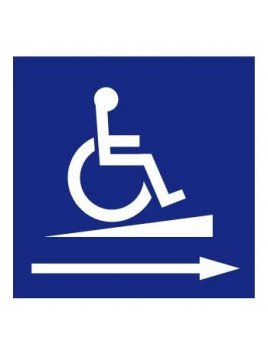 Panneau Handicapé rampe droite