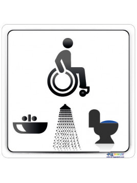 Plaque handicapé sanitaires