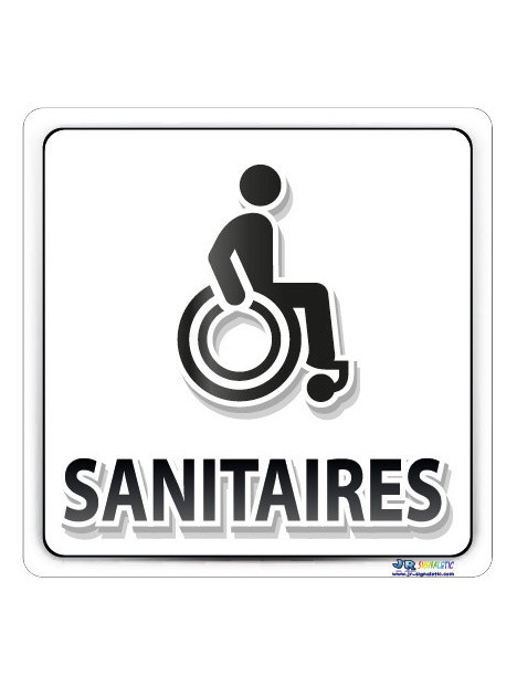 Plaque handicapé sanitaires
