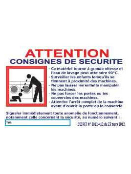 Panneau décret laverie...