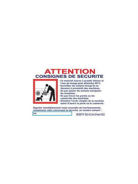 Panneau décret laverie français