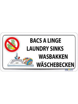 Bac à linge en 4 langues -...