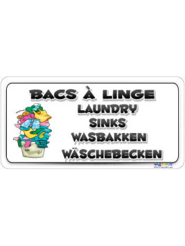 Bac à linge en 4 langues