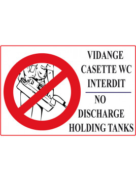 Vidange casette WC interdit