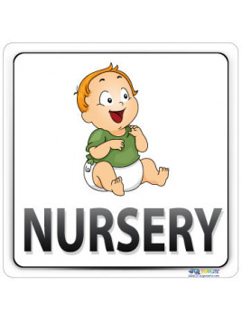 Plaque nursery avec image bébé