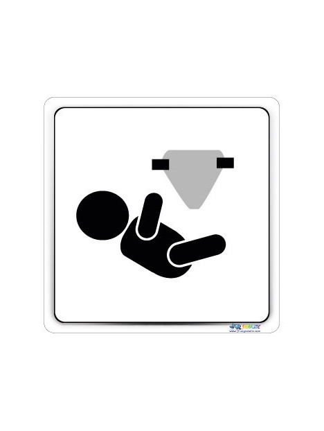 Plaque avec pictogramme bébé et couche