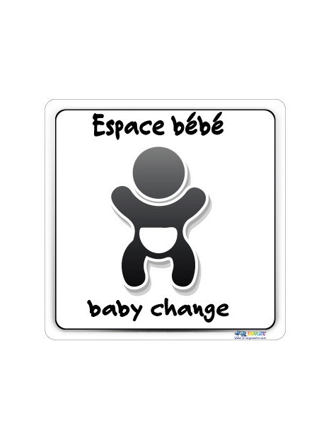 Plaque avec texte Espace bébé et pictogramme bébé