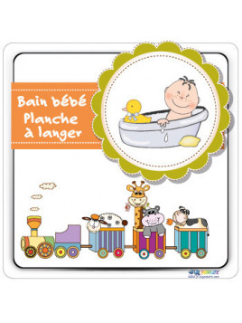 Plaque avec texte Bain bébé...