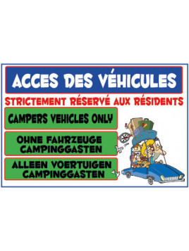 Panneau Accès des véhicules...