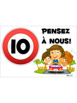 Panneau 10 Pensez à nous