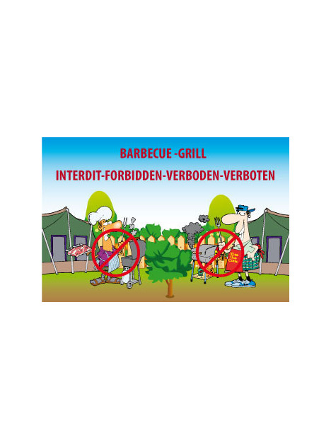 Panneau Barbecue interdit