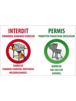 Panneau Barbecue charbon...