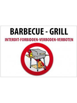 Panneau Barbecue interdit