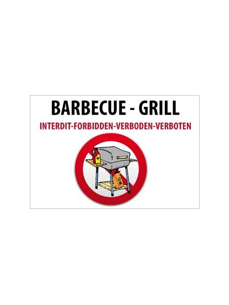Panneau Barbecue interdit