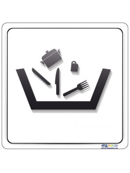 Plaque de porte bac à...