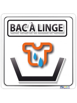 Plaque de porte bac à linge...