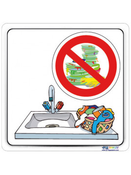 Plaque de porte bac à linge...