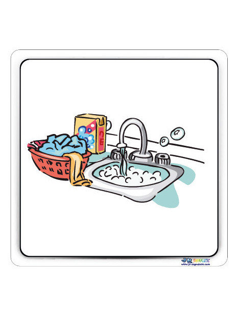 Plaque de porte linge