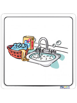 Plaque de porte linge