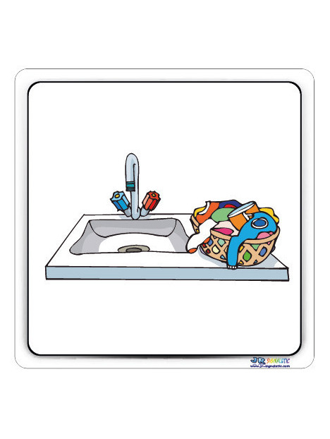 Plaque de porte linge