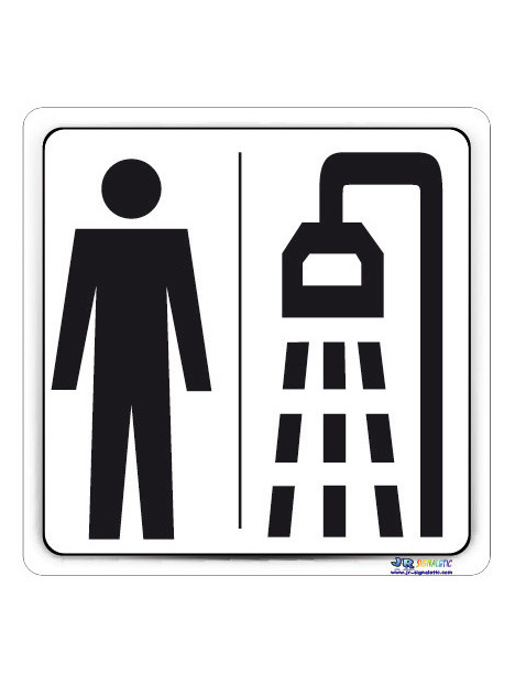 Plaque douche homme
