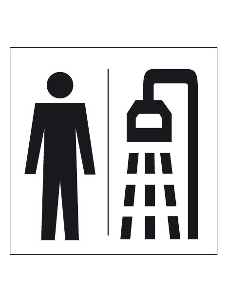 Plaque douche homme