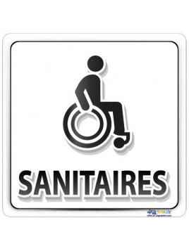 Plaque handicapé sanitaires