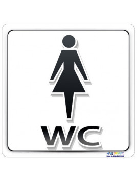 Plaque WC pictogramme femme