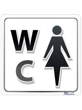 Plaque WC pictogramme femme