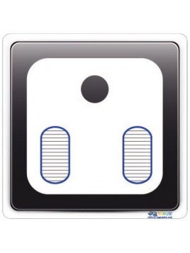 Plaque de porte WC turc