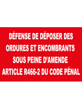 Panneau texte, Défense de...