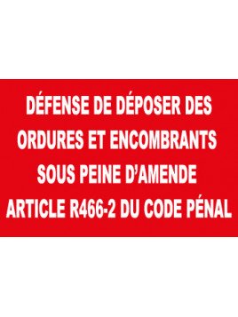 Panneau texte, Défense de...