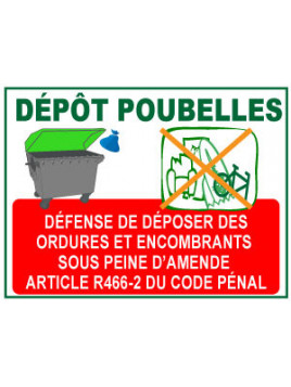 Panneau Défense de déposer...