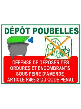 Panneau Défense de déposer...