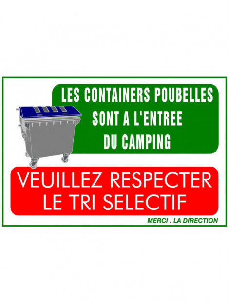 Containers à l'entrée du camping