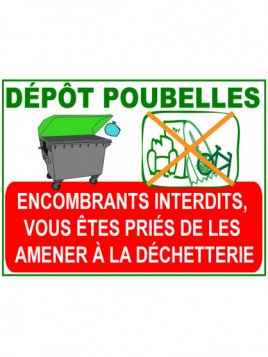 Dépôt poubelles avec image...