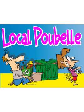 Local poubelle cartoon