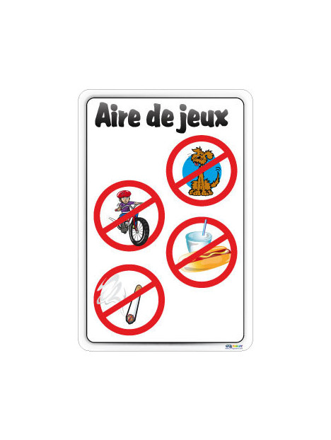 Interdictions aire de jeux