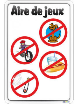 Interdictions aire de jeux