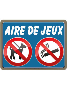 Panneau chien et fumer...