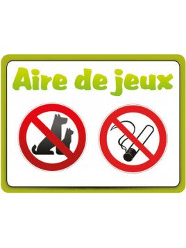 Panneau chien et fumer...