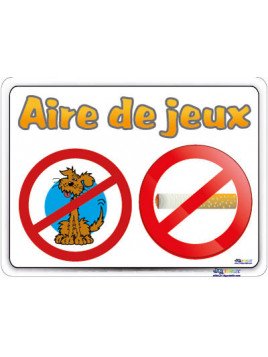 Panneau chien et fumer...