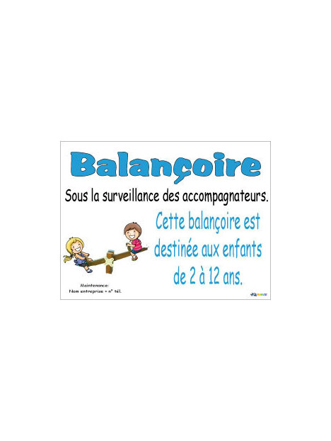 Panneau balançoire