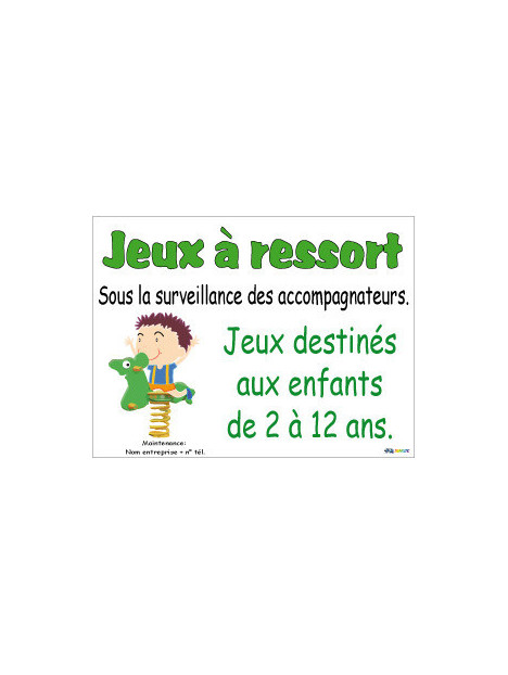 Panneau jeux à ressort