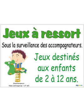 Panneau jeux à ressort