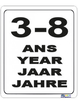 Plaque tranche d'âges pour...