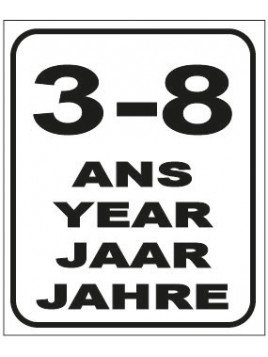 Plaque tranche d'âges avec...