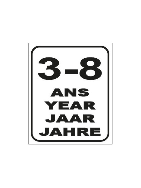 Plaque tranche d'âges avec âge de vos jeux