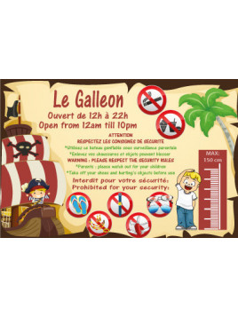 Structure gonflable pirate